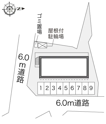 ★手数料０円★福島市野田町６丁目　月極駐車場（LP）